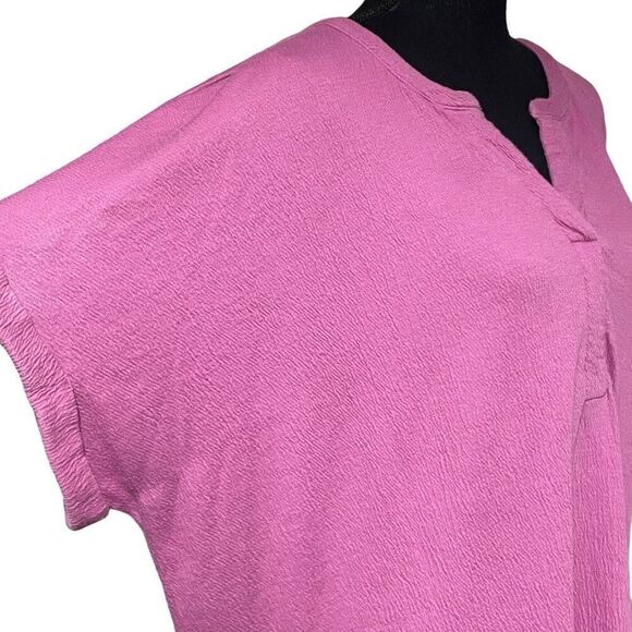 Ava & Viv Pink Dolman Textured Top - Picture 2 of 6
